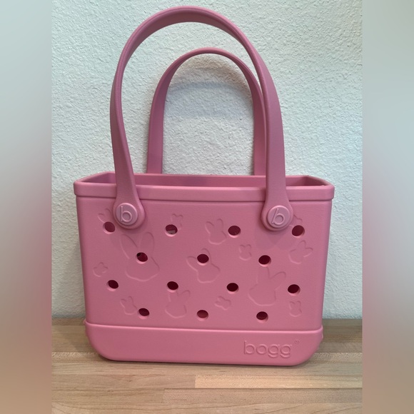 BOGG BAG Handbags - New Bitty Bogg Bag I Peep You Bubblegum Pink Bunny Rabbit Easter Beach Tote